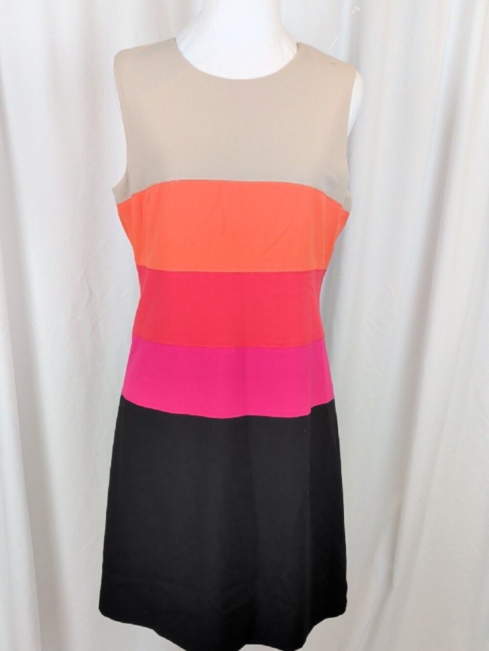 NWOT Calvin Klein Colorblock A-Line Sleeveless Dress - Size 8
